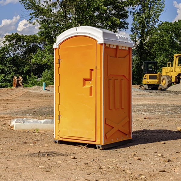 how often are the porta potties cleaned and serviced during a rental period in Rock